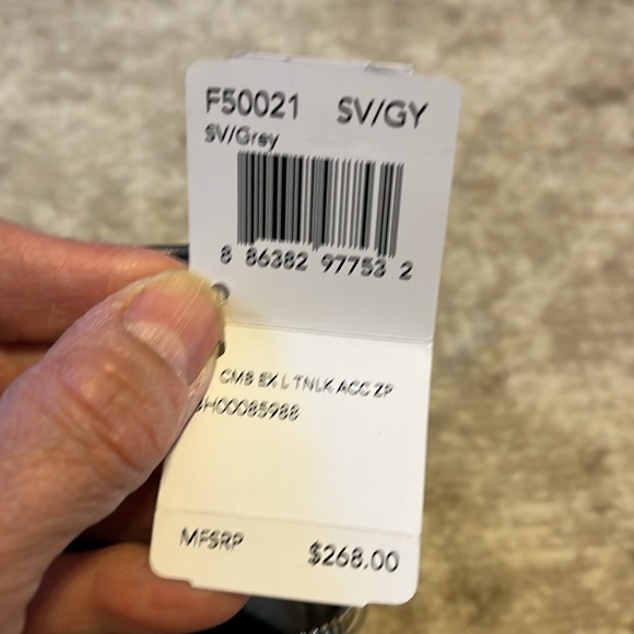 NWT COACH SIVER/GRAY CNB EX L TURN LOCK ACC ZIP # F50021 - Picture 10 of 11